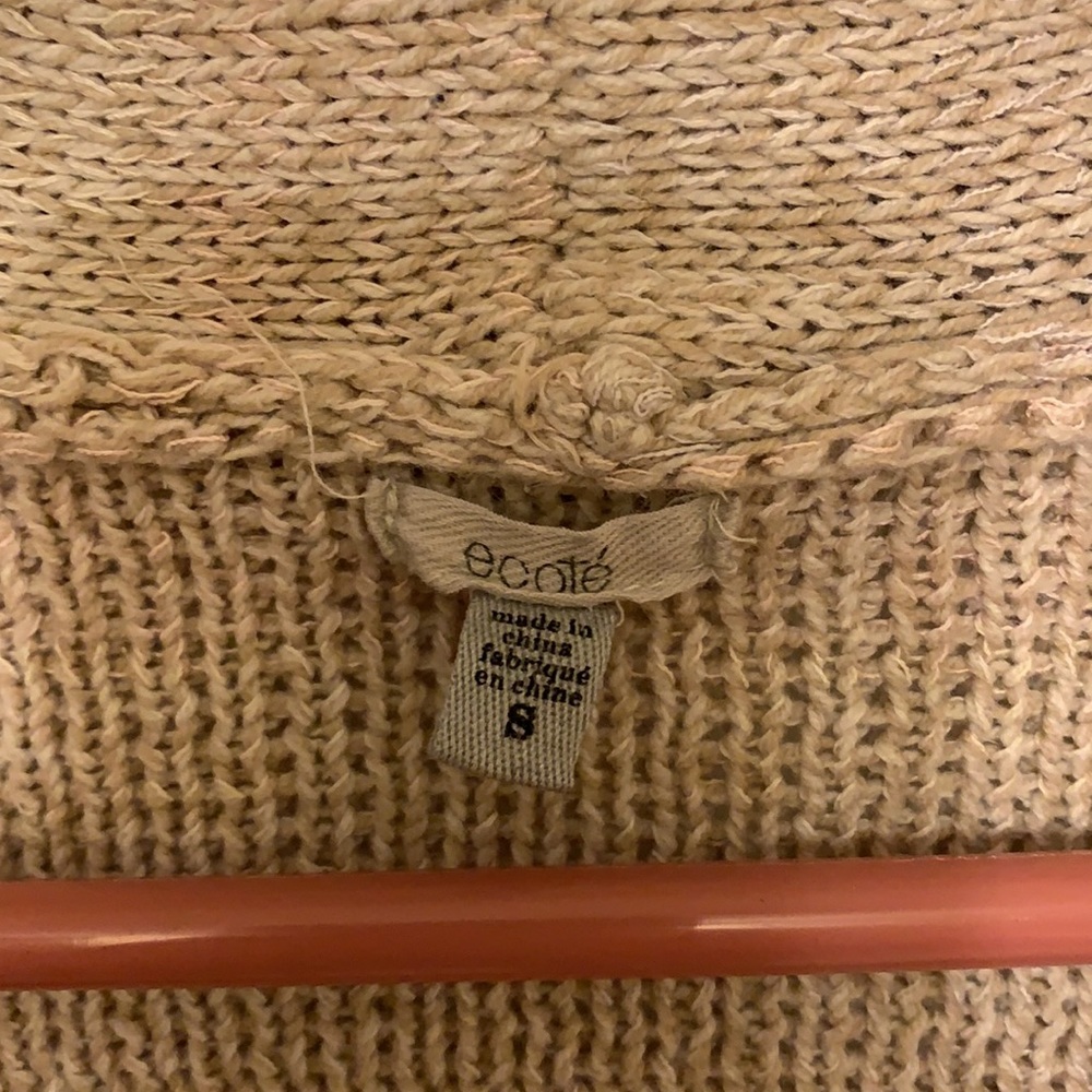 Ecote Aztec Pattern Cardigan Open Front Sweater - image 5